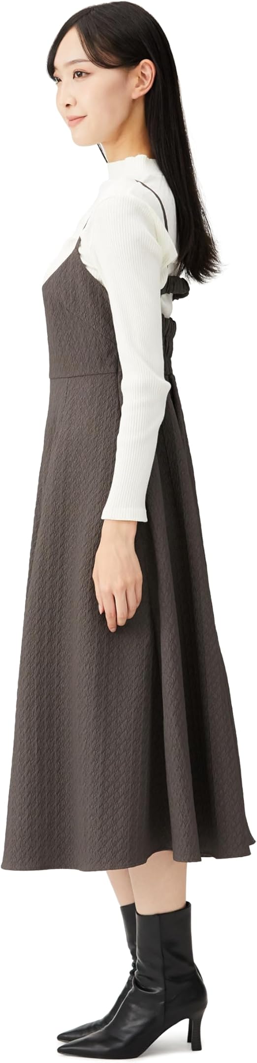 Amazon.co.jp: [セルフォード] バックデザインフレアキャミワンピース 