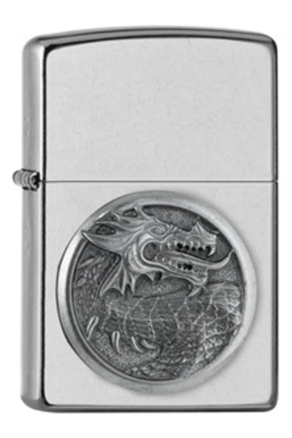 Zippo Silver Lighter Original Petrol Windproof Lighter Street Chrome (Dragon Tdv)