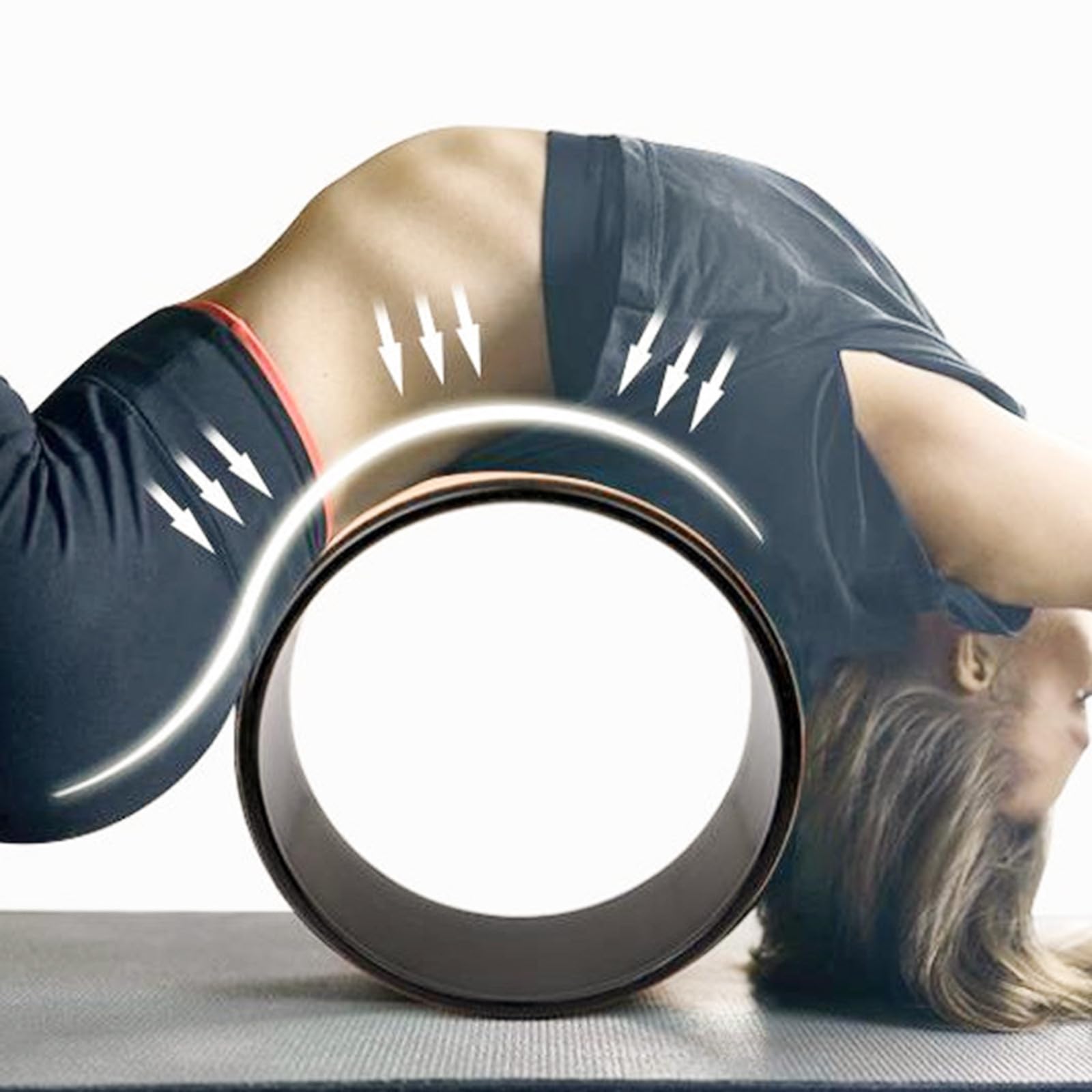 Yogarad aus Kork für Frauen Yoga Zubehör zur Steigerung der Beweglichkeit und Flexibilität Fitness und Yogatraining Rückenschmerzprävention
