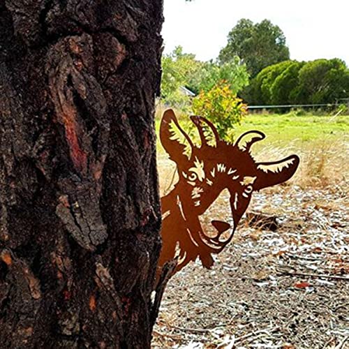 Buy ZS ZHISHANG Metal Goat Silhouette Garden Stakes Black Goat