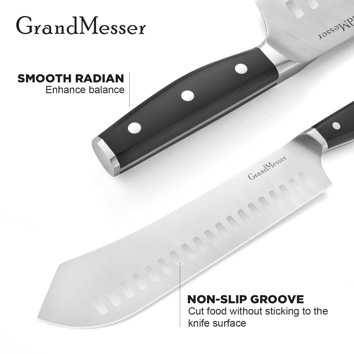 Butcher Knife, 10″ Bullnose Carving Knife & 9″ Sharpening Rod — Amazon image 6