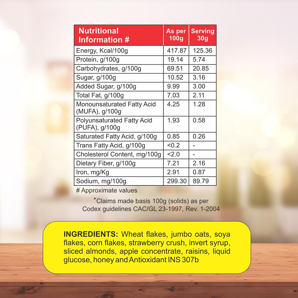 8AM Muesli Protein Booster, Tasty, Nutritious and Healthy Snacks, Include Whole Grains and Seeds, 425 gm Set of 2 2