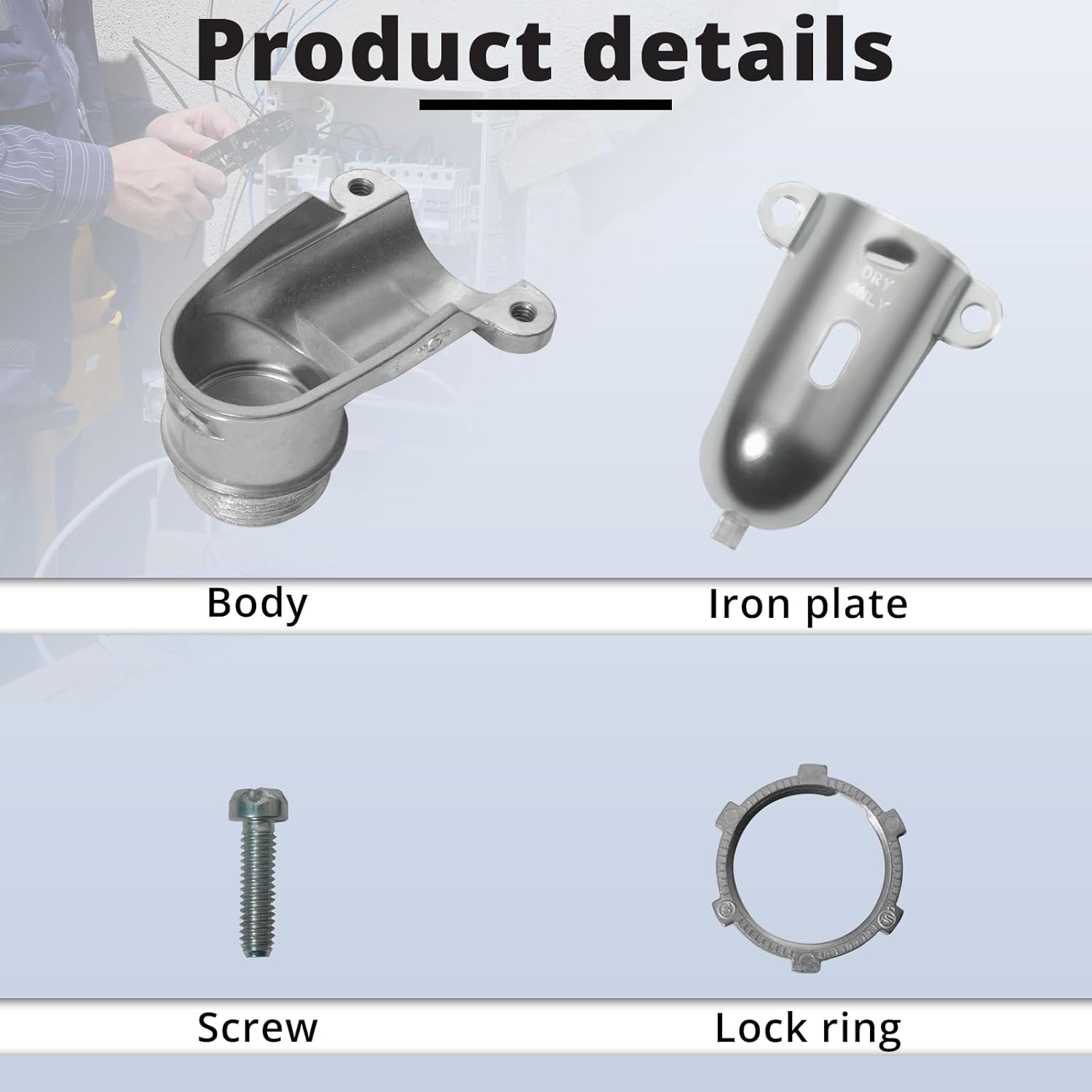 2-Pack 3/4" Flexible Metal Conduit Elbow, 90 Degree Squeeze Connectors for AC/MC-Easy Install, Zinc Die Cast, UL Certification