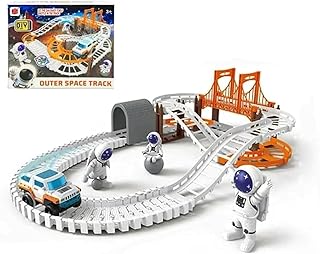 مجموعة بناء مسار الفضاء للأطفال وبناء سفينة الفضاء الخاصة بك واستكشاف الكون