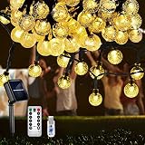 【Respetuoso del Medio Ambiente Solar & Más Rápidas USB Carga Formas] - a diferencia de las luces de cadena solares tradicionales, se puede cargar mediante un cable solar y USB. El tiempo de carga solar depende del brillo de la luz solar (toma de 6 a 8 horas), funciona bien para absorber la luz solar para evitar facturas de electricidad, pero toma más tiempo con mal tiempo.Para mayor comodidad, nuestro producto también admite el modo de carga USB, solo toma 2 horas para una carga completa.