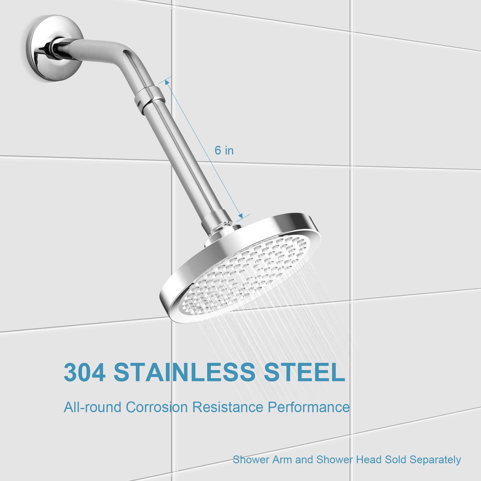 Extend Your Shower with OFFO Stainless Steel Arm -4