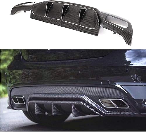 Difusor de labios para parachoques trasero para Mercedes Benz Clase A W176 A200 A250 Sport A45 AMG Hatchback 2013-2018 Fibra de carbono CF