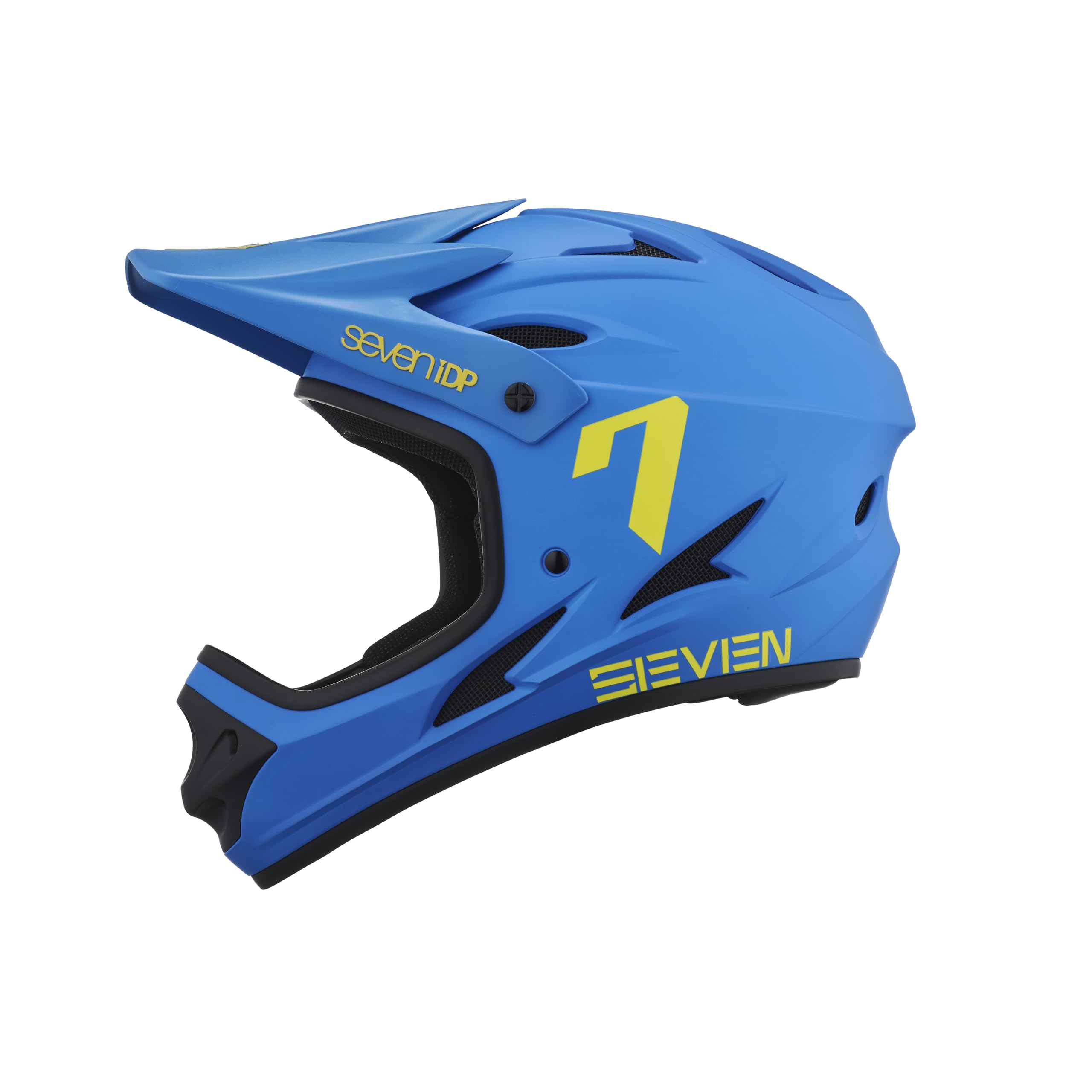 7 iDP M1 MTB Mountain Bike Full Face Lightweight Vented Bicycle Helmet (Royal Blue, XS) — image 1