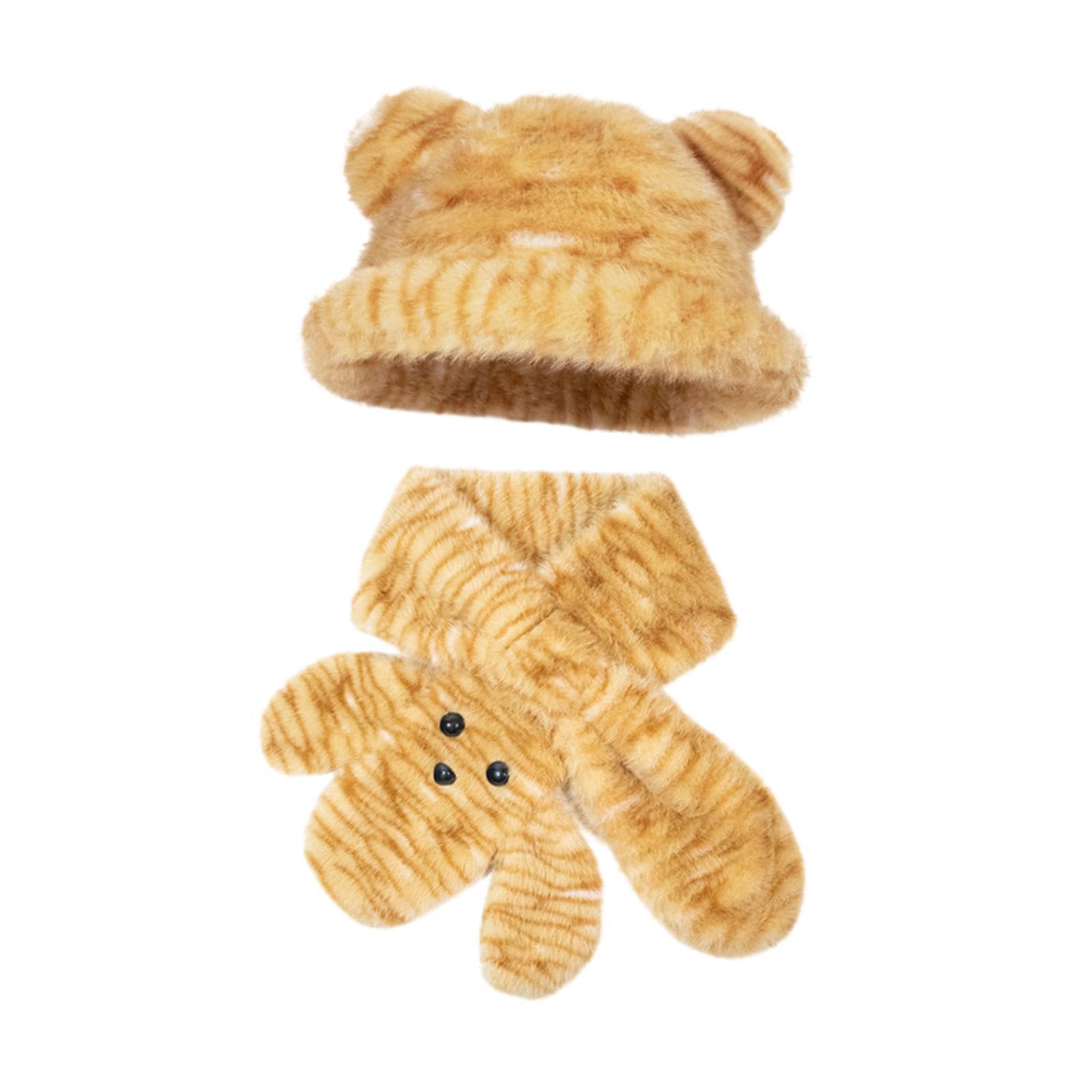 Merishopp Winter Warm Hat with Plush Scarf Women Tiger Printed Hat for Walking Fishing | Clothing, Shoes & Accessories | Womens Accessories | Hats-image-43