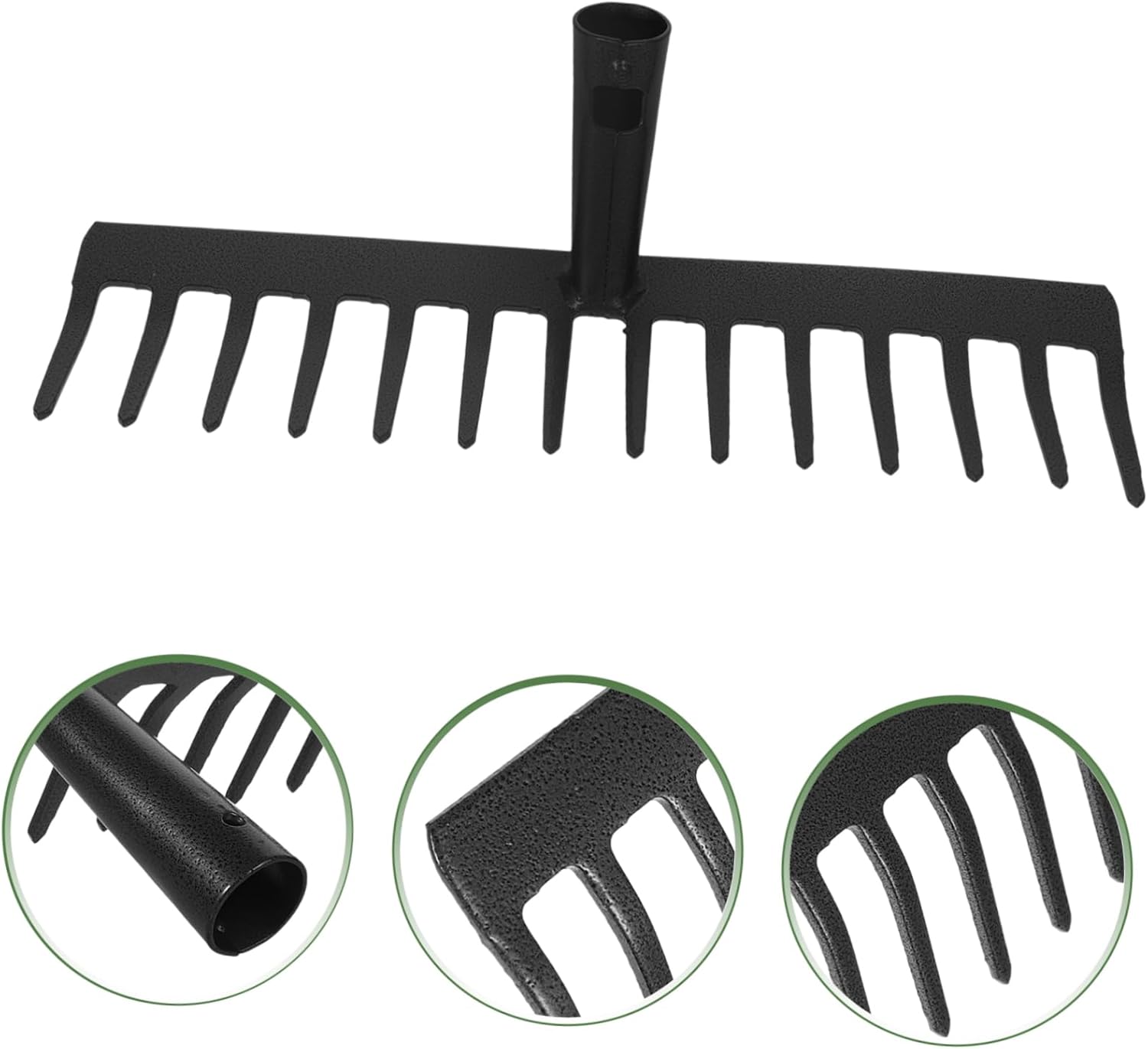 Rake Head Replacement, 14 Tines Rake Head Garden Cleaning Leaf Scoops s Metal Cleaning Tool Heavy Duty Leaf Without Handle for Gardening Tool