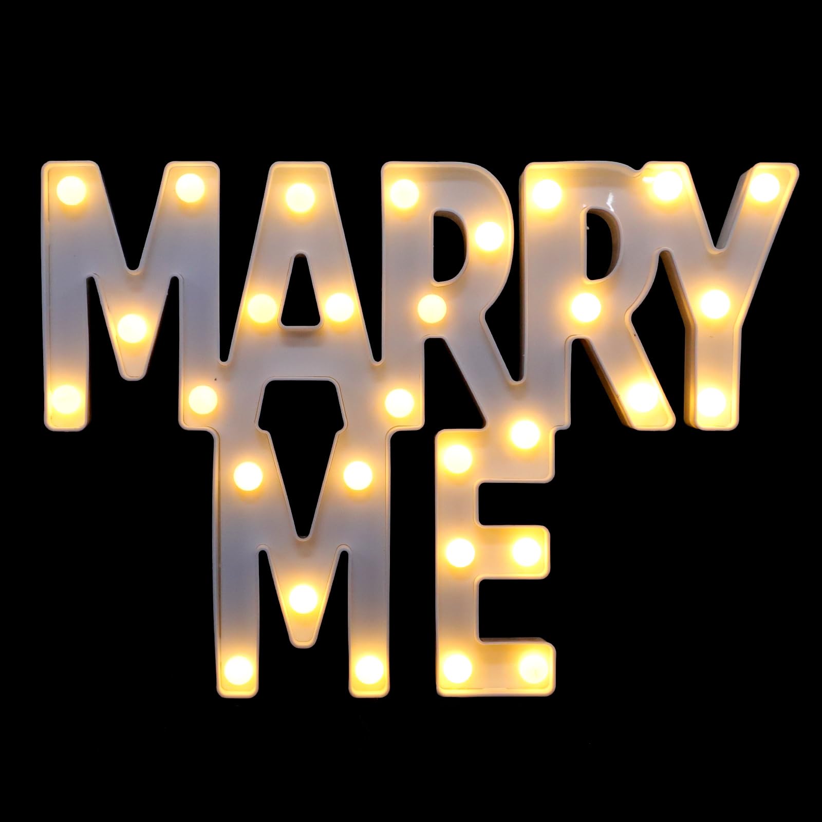 OSALADI 1pc Modeling Light Wedding Sign Trim Lights for Cars Neon Decor Will You Marry Me Lights Light up Marry Me Sign LED Marquee Letter Light up Wedding Light Decor Romantic Lamp Trunk