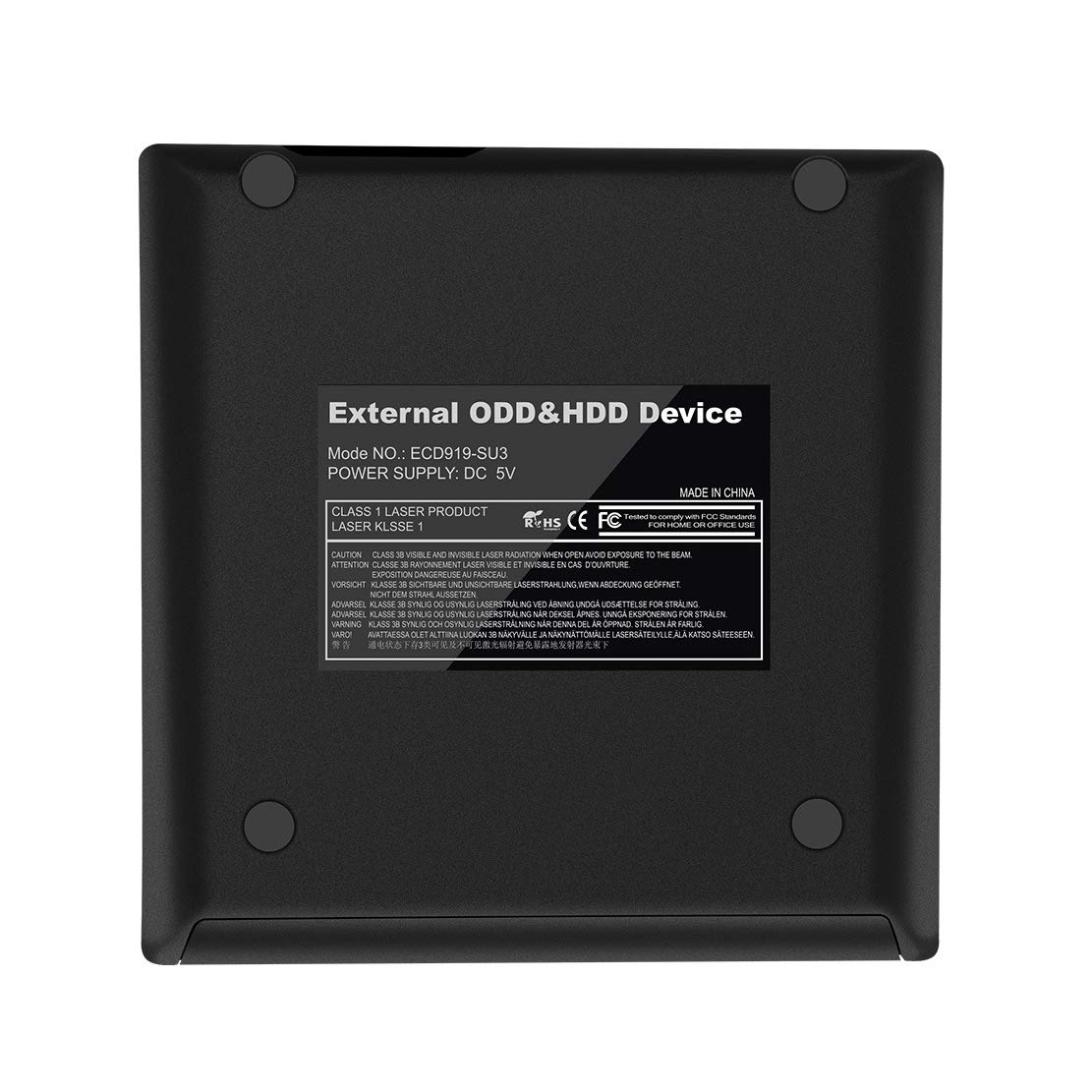 Esterno unità Ottica USB 3.0 Nero unità CD/Dvd +/- RW Ultra Sottile Portatile Bruciatore