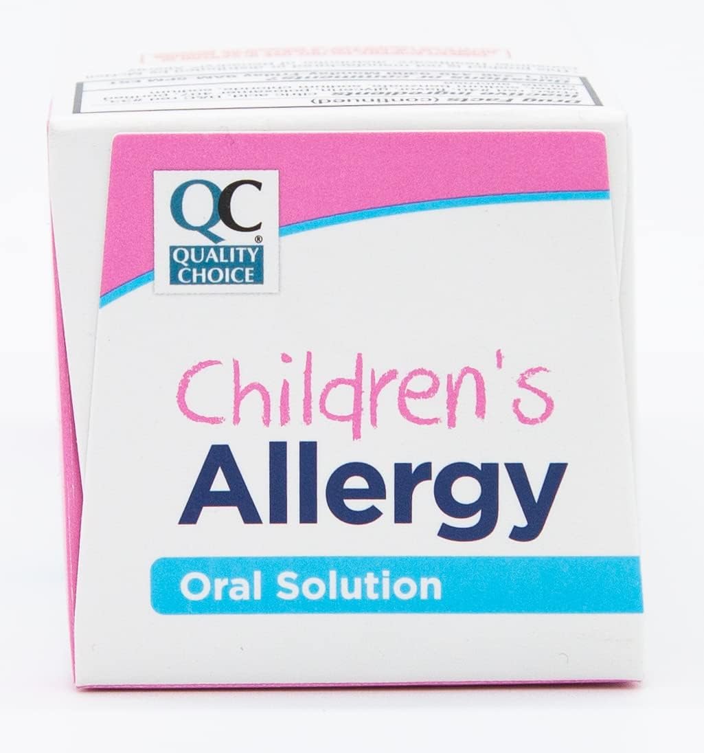 Quality Choice Children's Allergy Relief, Diphenhydramine HCI Liquid Oral Solution Bubblegum Flavor, 4 Fl. Oz. - Pack of 6
