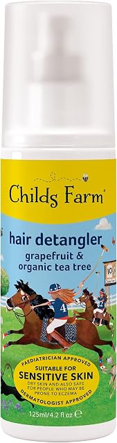 Childs Farm | Kids Hair Detangler 125ml | Grapefruit & Organic Tea Tree | Detangles & Smooths | Suitable for Dry, Sensitive & Eczema-prone Skin