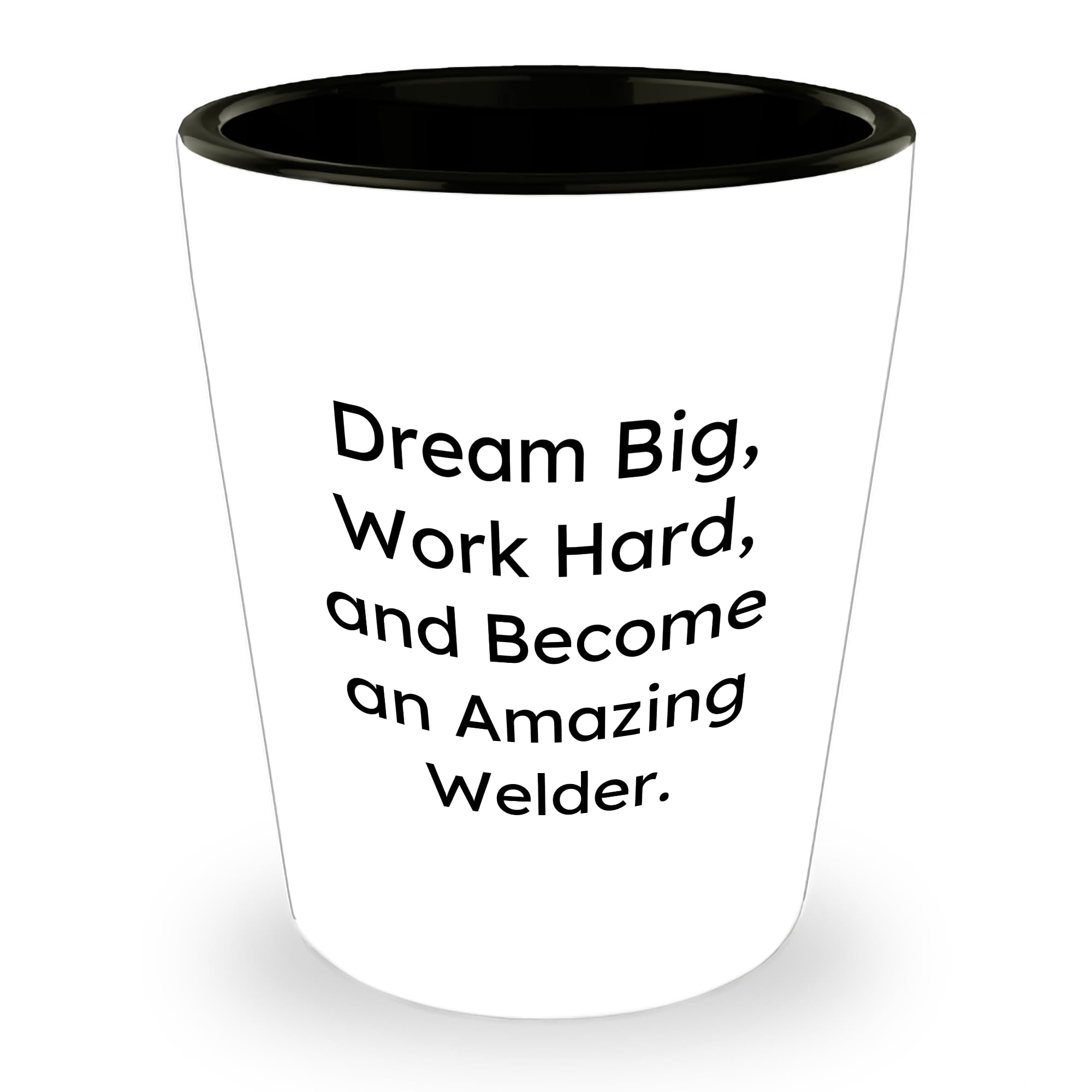 NAPAVI Inspiring Welder Gifts: Quotes for the Journey, Shot Glass for the Welding Dreams, Gifts from Dad to Son for Graduation