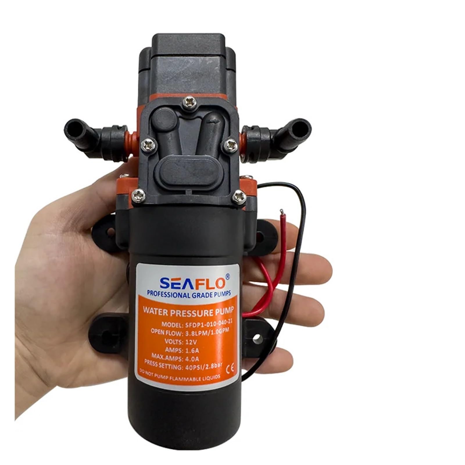 Miniature 35PSI DC 12V 24V Marine Electric Booster Pump Diaphragm Self-priming Pump Solar Shower Car Wash Toilet Pumping RV
