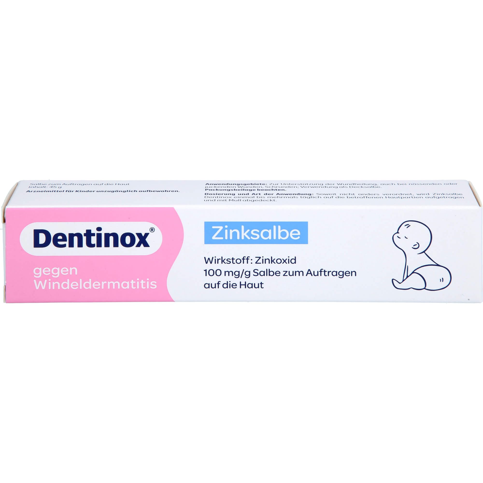 Dentinox Zinksalbe gegen Windeldermatitis, 45 g Salbe
