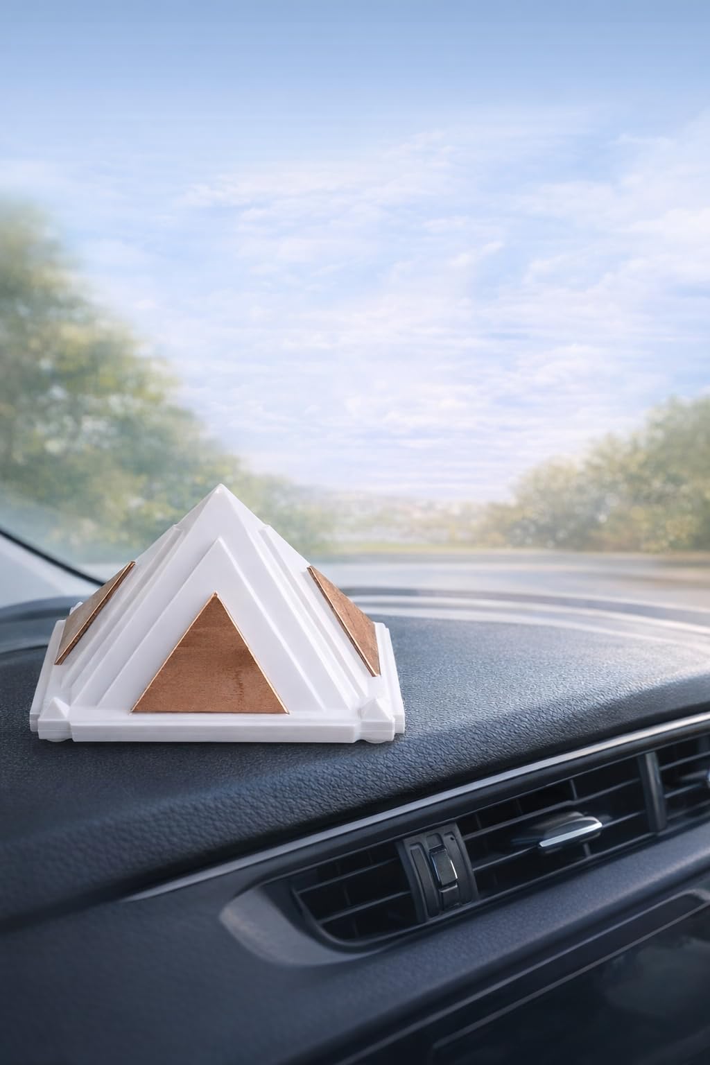 Vastu Pyramid Yantra for Car | Car Protection & Positive Energy | Copper Energy Pyramid for Safe & Balanced Driving, 9 x 15.5 x 15.5 cm-image-45