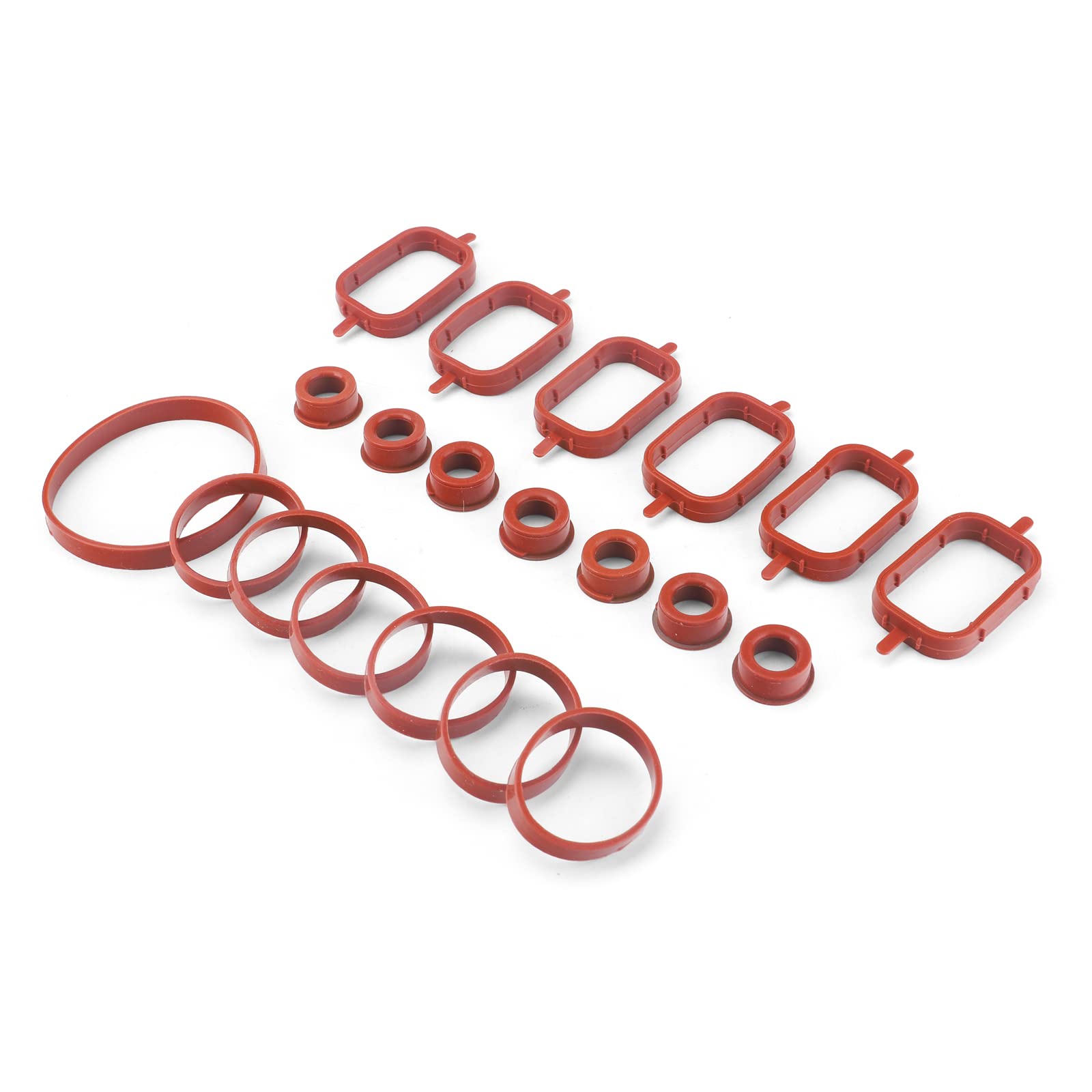 3mirrors Kit di guarnizioni collettore di aspirazione e lembo a spirale compatibile con M57 motore E39 E60 E46 E38 E53 E83 E65 E61 E65 E70 E71 E92 X3 X5 X6 11612246945 13 547799 2098, 20 pezzi