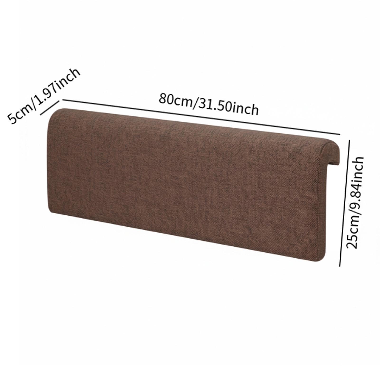 Baoblaze Cuscino da lettura per studenti, cuscino per testiera del letto, 80x25x5 cm, morbido supporto per la parte superiore e inferiore del letto in ufficio, CaffÈ