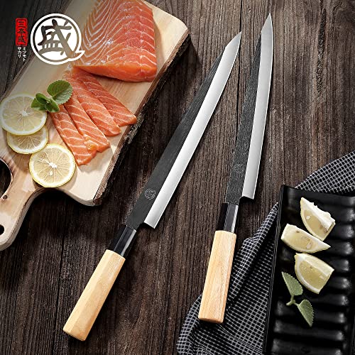 Yanagiba Japans mes | Itto-Ryu - Damascus Messen