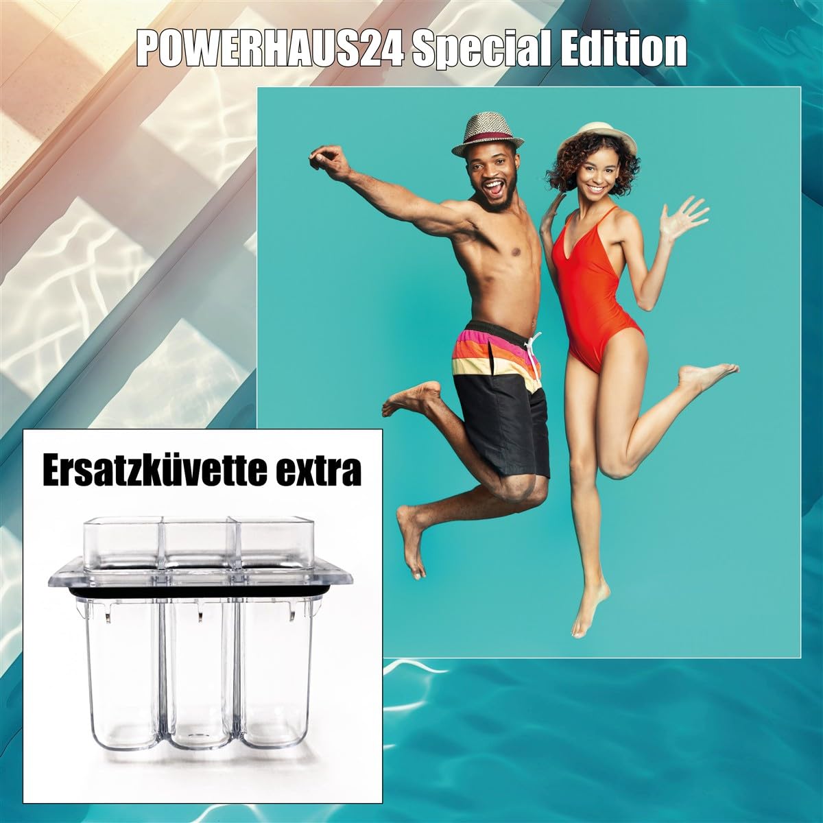 POWERHAUS24 PoolLAB 2.0 Special Edition analiza wody do basenów i jacuzzi (kuweta zapasowa ekstra)
