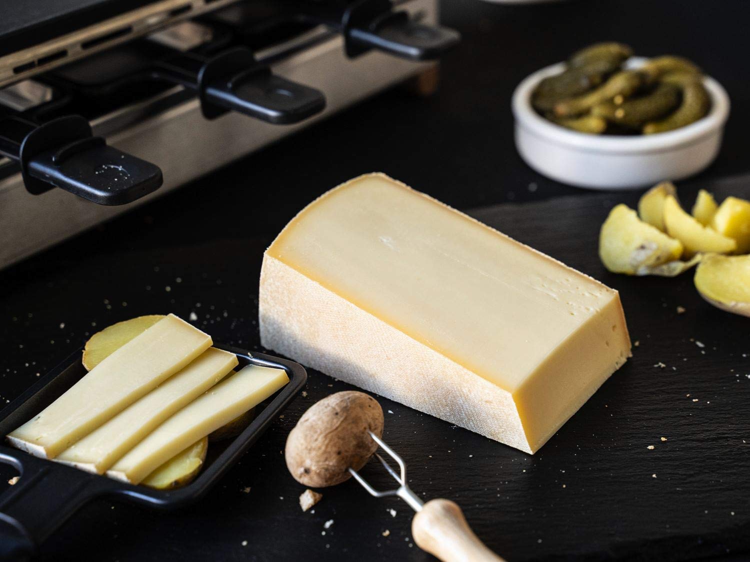 Raclettekäse Schweizer Raclette Swiss 1/2 Laib 2,4 kg Vakuumverpackt Laktosefrei Vegetarisches Lab