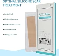 Vista 2 de HBM Advanced - Hojas de silicona de grado médico para cicatrices, tratamiento y prevención de cicatrices reutilizables para cicatrices quirúrgicas