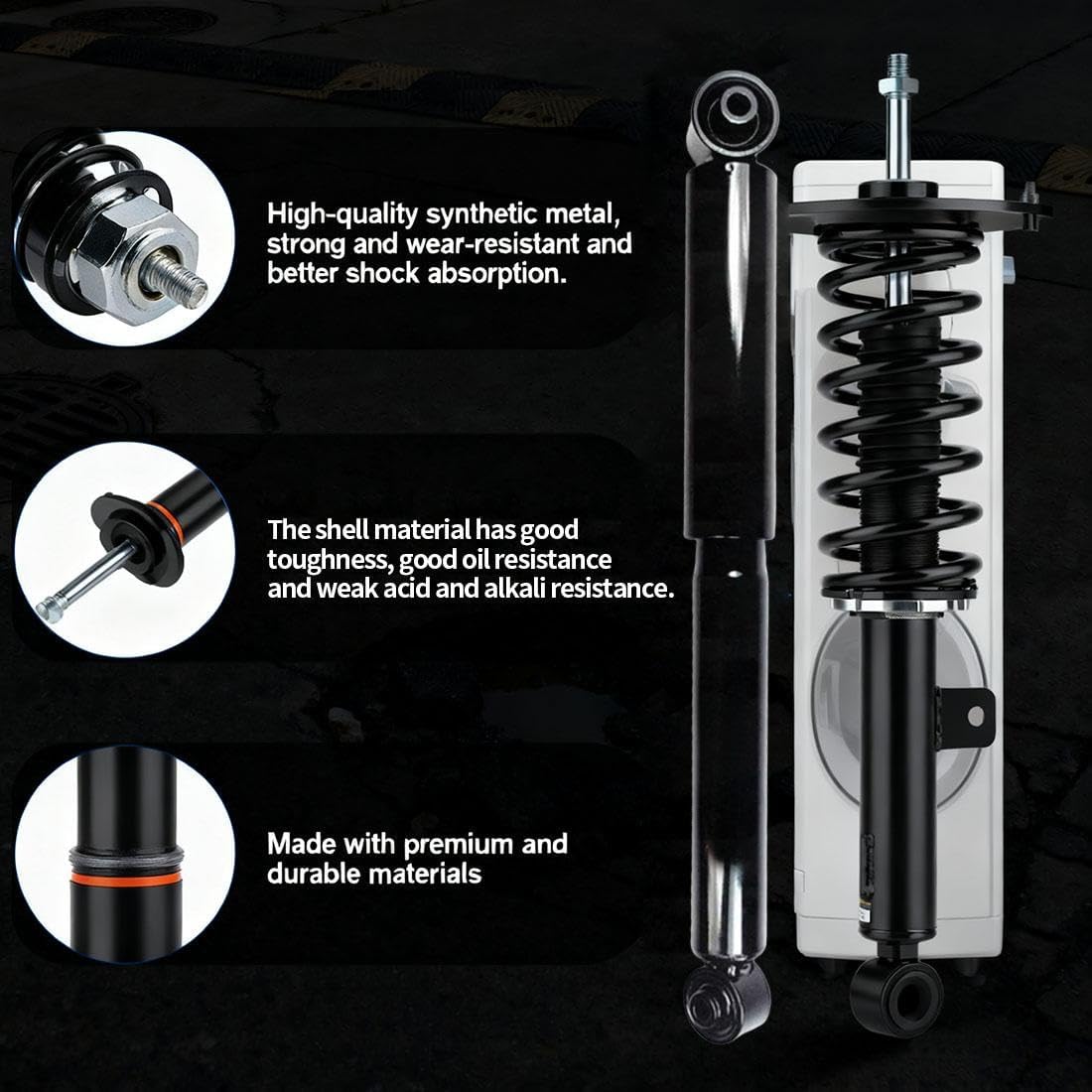 Rear Shock Absorber,Performance Shocks 2 x for Ford Mustang 1964 1965 1966 1967 1968 1969-1973 for Bricklin SV-1 1974-1976 for Daihatsu Rocky 1990-1992 for Edsel Citation,Corsair 1958
