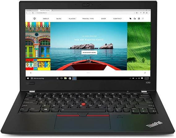 Lenovo Thinkpad X280 Laptop (20KF-0022US) Intel i5-8350U, 8GB RAM, 256GB SSD, 12.5-inch Multi-Touch 1920x1080, Win10 Pro, Black