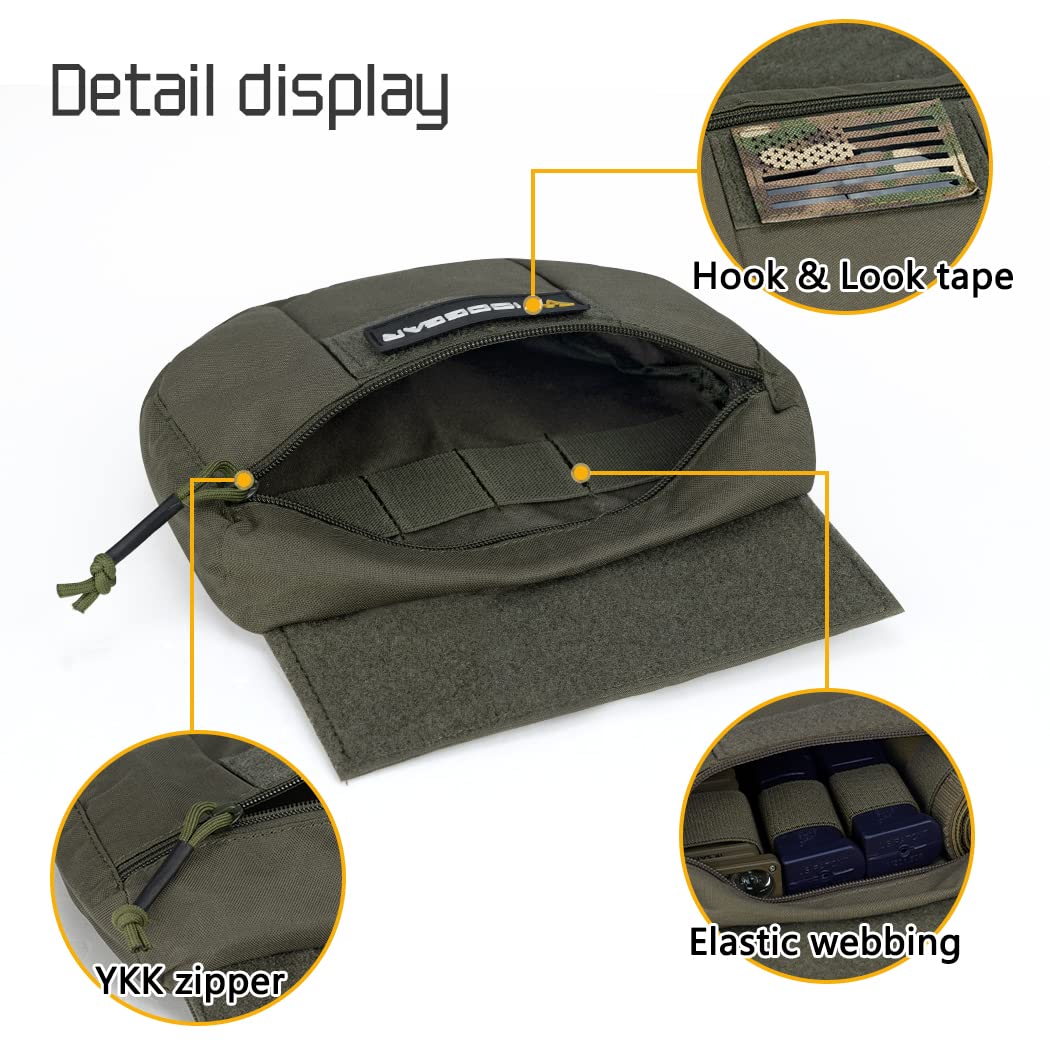IDOGEAR Tattico Dump Pouch Sacchetto di Goccia per JPC CPC AVS Maglia Gancio e Anello Attaccato