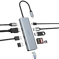 Hopday USB C Hub, 10 in 1 Dopua Monitor USB C Docking Station