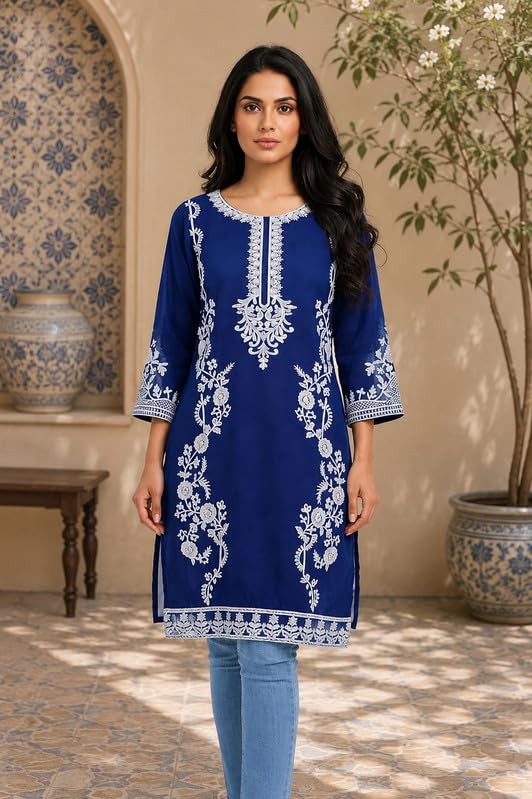 Trendy Embroided Kurti/Gown for Women's Ethnic Wear