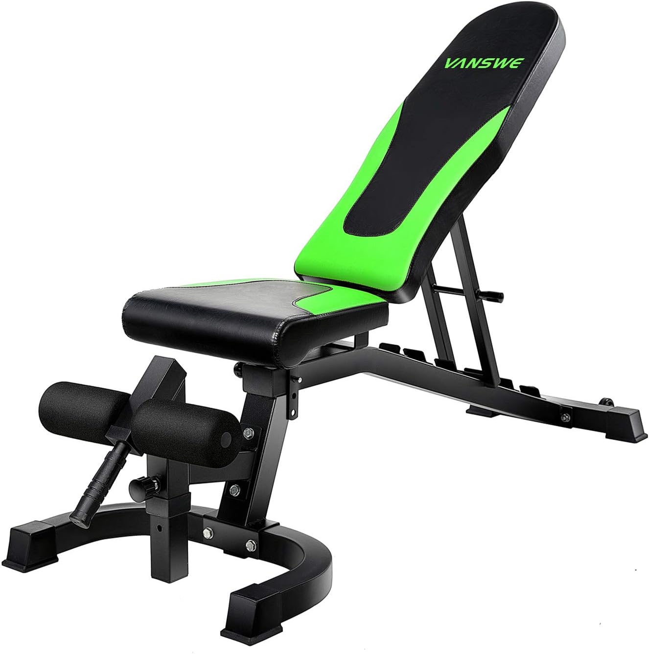Vanswe Weight Bench, Adjustable Workout Bench Press 800lbs Flat Incline Decline Utility Bench Sit Up Exercise Bench for Home Gym Strength Training Full Body Workout (Green)