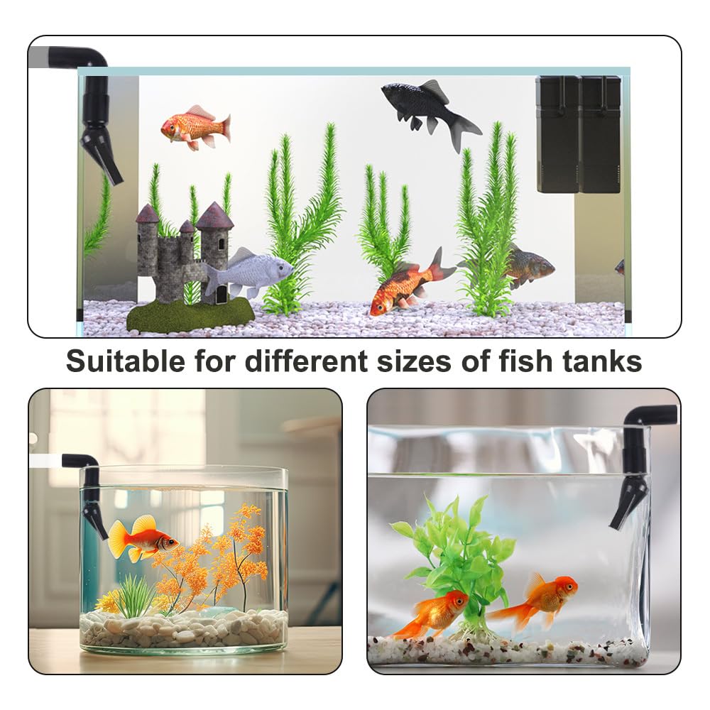 DONGKER Ugello a Becco Anatra per Acquario,3 Pezzi Adattatore Rotante a 360 ° per Tubo Uscita Acqua da Acquari