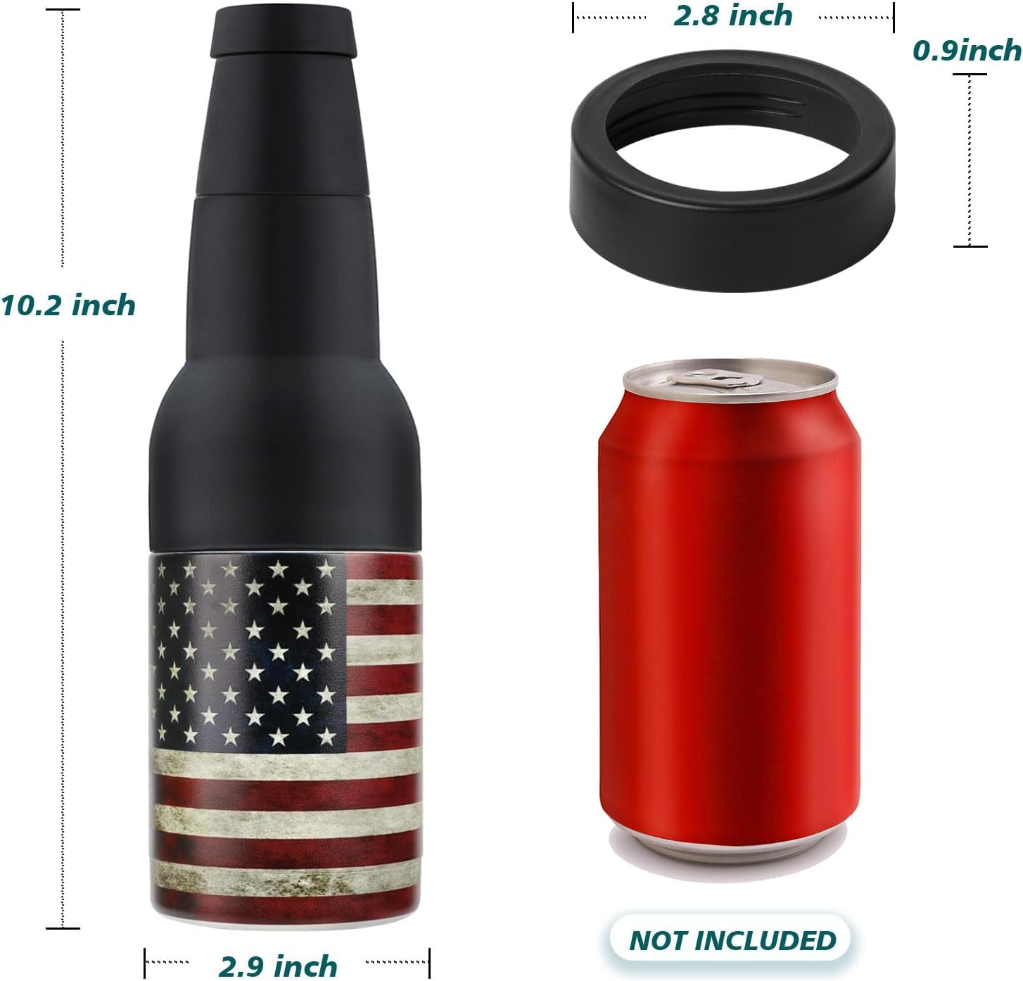 Stepstall 4-in-1 Can Cooler & Bottle Holder with Opener, Double Walled Stainless Steel Insulated, 12oz Beer Gifts for Men - Image 7