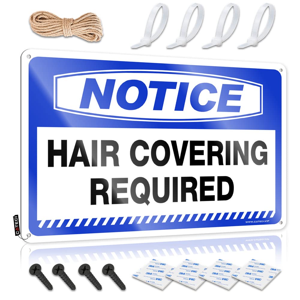 Man Cave Signs For Men Notice Hair Covering Required Tin Sign Bar Stuff For Man Cave Metal Signs For Bar(30X40CM)