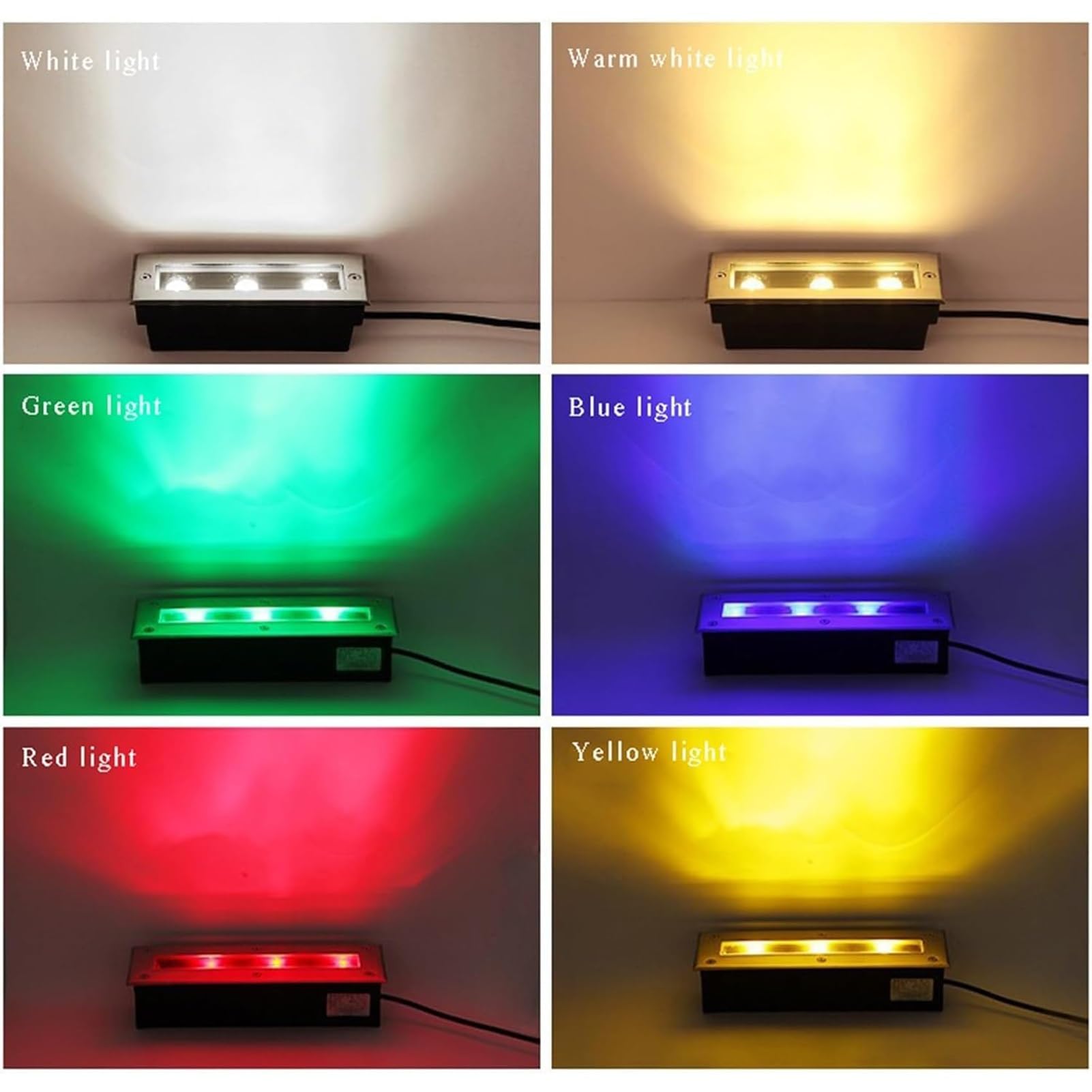 Focos Suelo Led Exterior - Empotrable Al Aire Libre Focos, Foco LED Resistente Al Agua IP66, AC220V Bañador De Pared De Escalera LED Empotrado Para Exteriores(Green,9W)