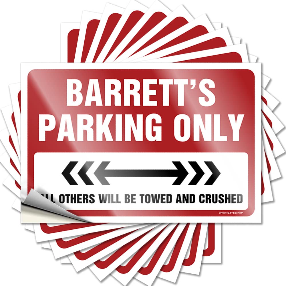Fzfn Colour Tattoos Cover Tiny Barrett's Parking Only For Student - Funny Office Decor Easy Peel Removable(6X9cm)