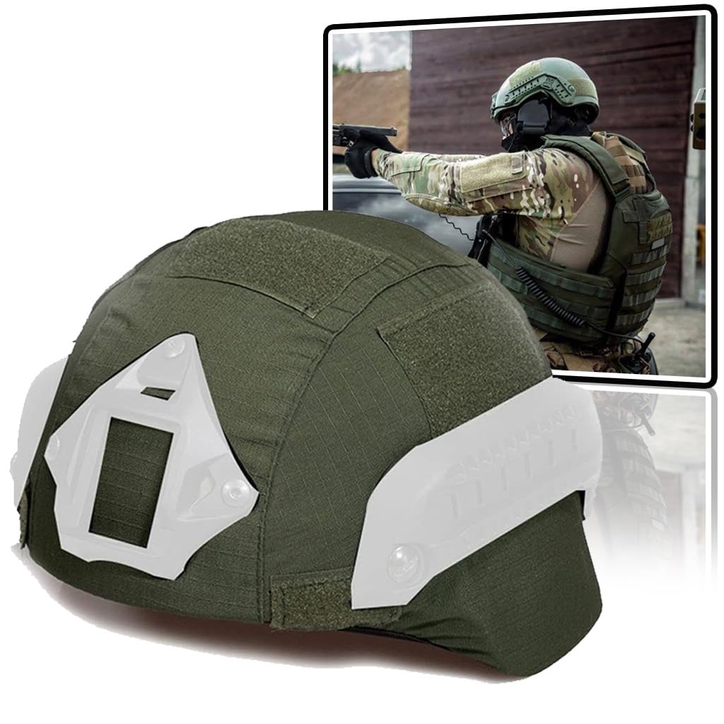Funda Tela Casco Mich 2000 Camuflaje Táctico Accesorios Resistentes Arañazos para Airsoft Paintball Caza