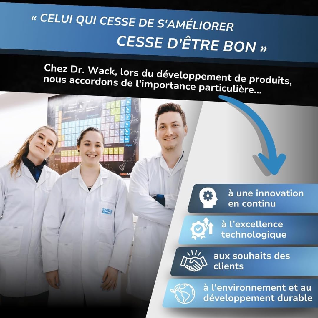 Dr. Wack - Kit Entretien Sec pour Chaîne de Moto S100 - Lubrifiant Dry Lube + Nettoyant Chain Cleaner + Brosse Spécialisée - Protection Premium Contre Usure & Corrosion - Fabrication Allemande