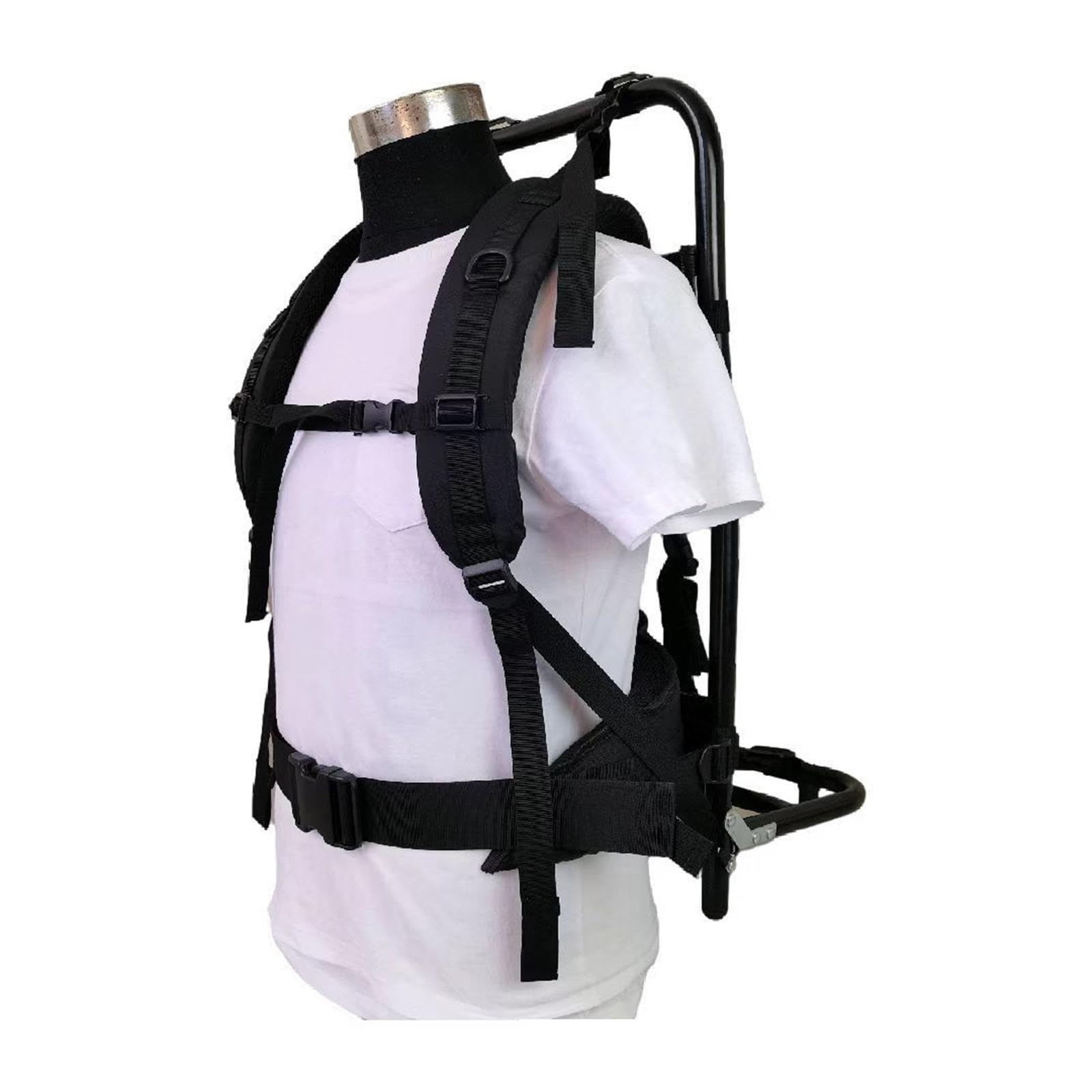 Telaio per Zaino da Trasporto Pesante 60kg Lega Alluminio Nylon Pieghevole 68x36x25cm per Escursionismo Campeggio Attrezzature Outdoor