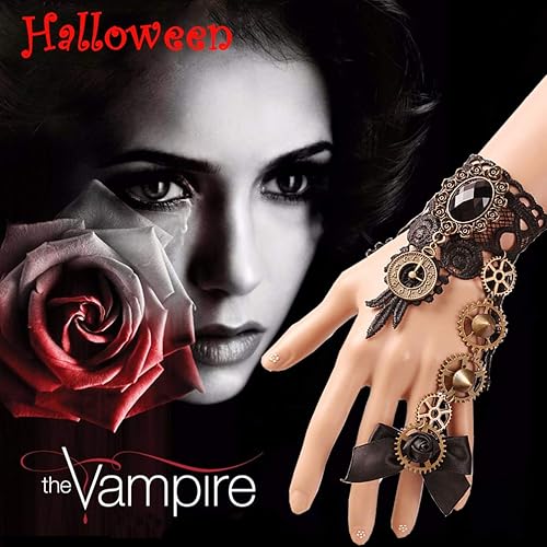 Miniatura 6 de Gargantilla para Steampunk Halloween Punk fiesta de disfraces retro engranaje reloj engranaje engranaje mujeres gótico negro collares de encaje