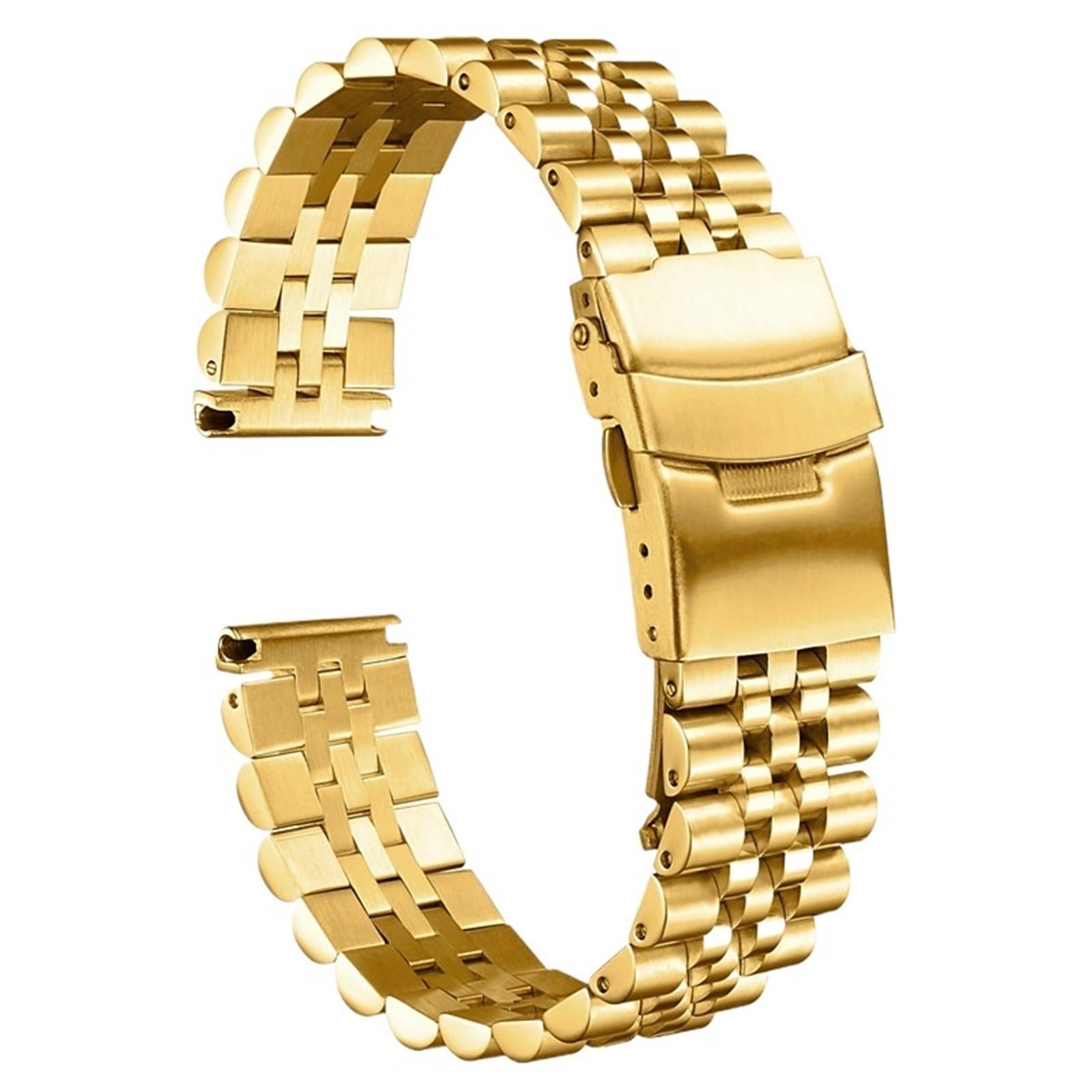 Massives Edelstahl-Uhrenarmband mit Faltschließe for Herren und Damen, Schnellverschluss-Ersatz, geeignet for traditionelle Uhren