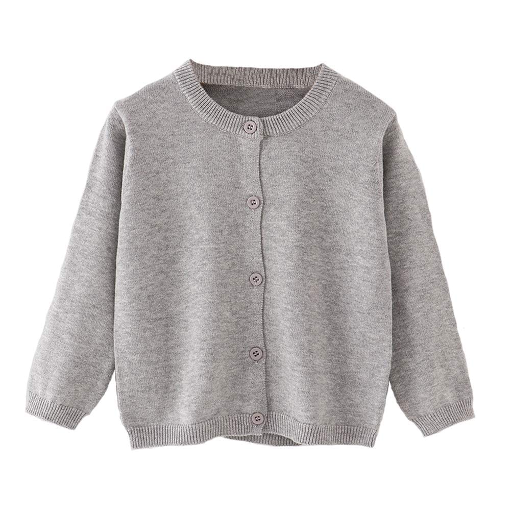 Little Girl Knit Cardigan Sweater - Toddler Button Down School Uniforms Cardigan