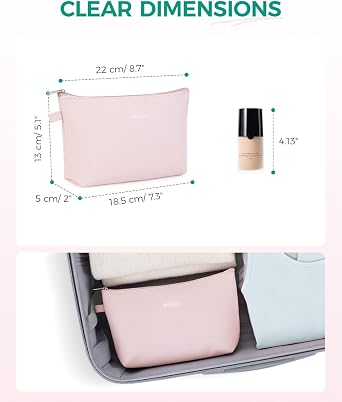 WANDF Small Drawstring Bag with Makeup Pouch for College