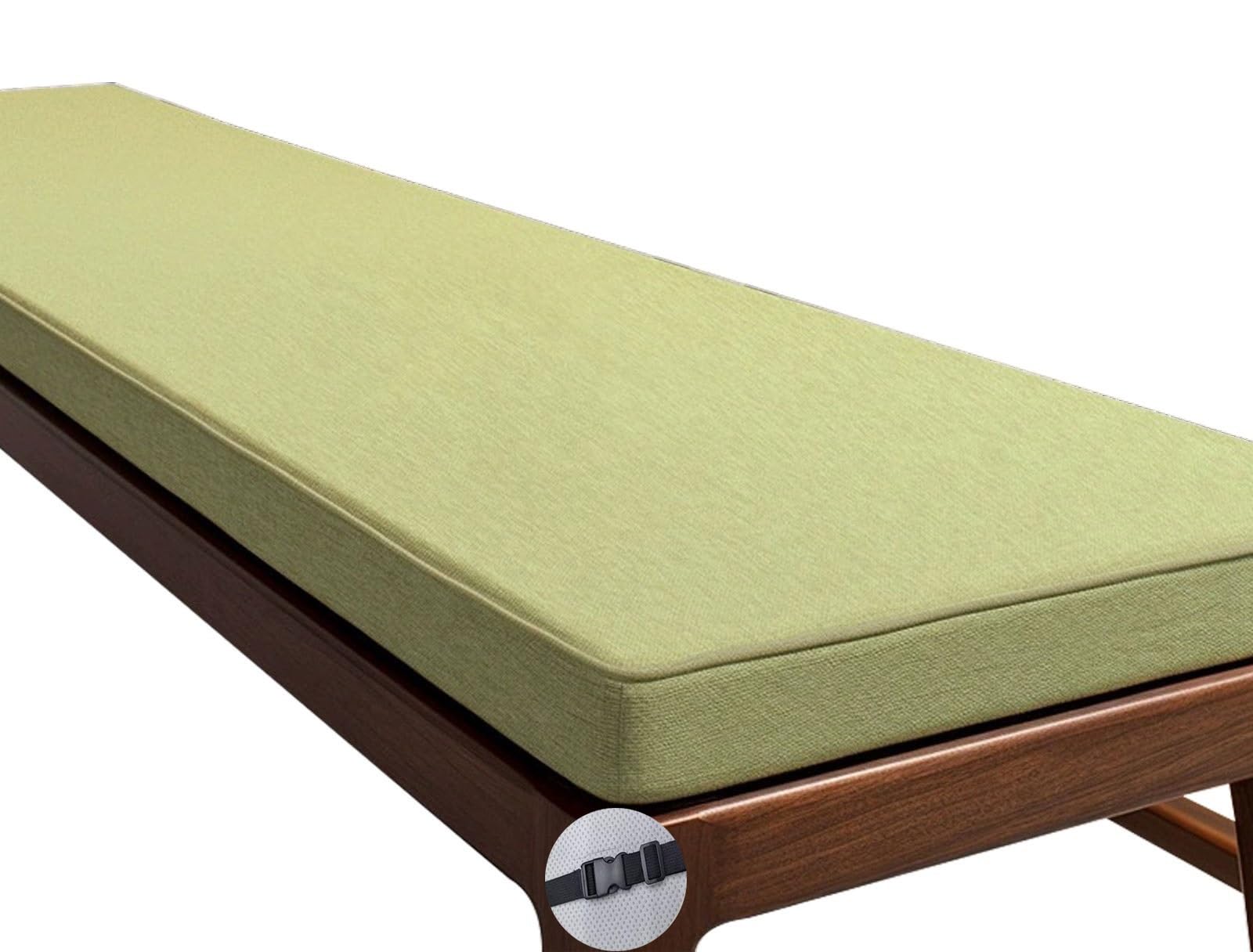 Panca antiscivolo per interni ed esterni, 120 cm, 150 cm, 100 cm, 90 x 40 cm, 35 cm, 30 cm, versatile, per giardino, patio, baia, sedie lunghe e altalene (colore: verde, 80 x 30 cm)