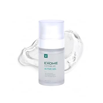 Exome Exfora 4X Active Gel, AHA BHA PHA LHA Peeling Gel, Gentle Low Irritation Exfoliating Care, Smooth Skin Texture, Tingle Peeling Gel for Face, 1.69 fl oz 50ml