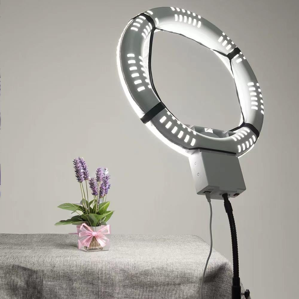 EDNEY Lot de 2 diffuseurs de lumière avec couverture élastique douce en tissu blanc pour photographie studio vidéo (convient aux anneaux de 40,6 cm à 45,7 cm)