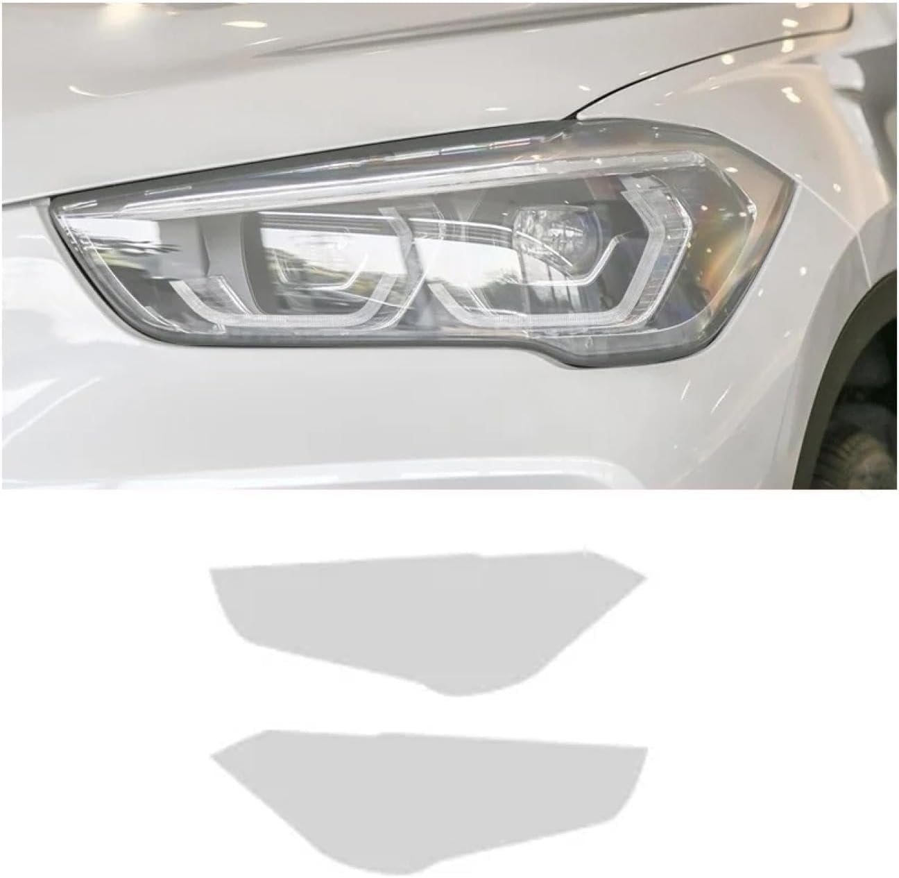 SamLng Car Front Light Film for BMW X1 F48 2019 2020 Precut Headlight Protective Film Car Front Headlamp Protection Film car Lights Film Headlight Anti-Scratch Non-Yellowing Protective Film